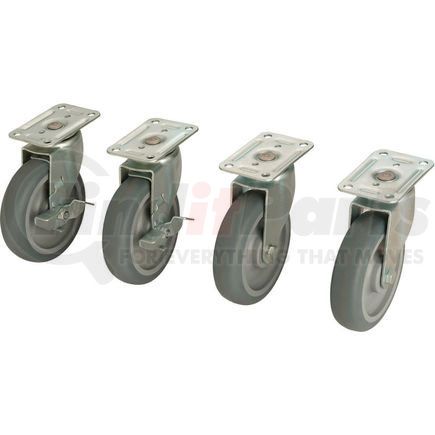 603088 by GLOBAL INDUSTRIAL - Global Industrial&#153; Caster Set (2 Swivel/2 Locking)