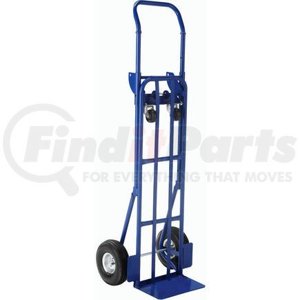 185546 by GLOBAL INDUSTRIAL - Global Industrial&#8482; Steel 2-in-1 Convertible Hand Truck - Pneumatic Wheels - 600 Lb. Capacity