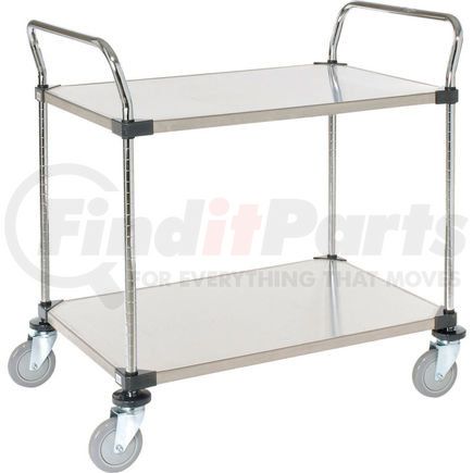 184285 by GLOBAL INDUSTRIAL - Nexel&#174; Stainless Steel Utility Cart 2 Shelves 36x18