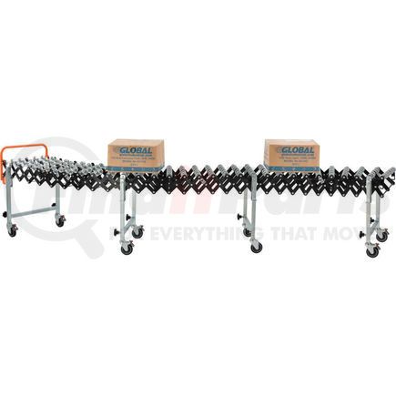 988989 by GLOBAL INDUSTRIAL - Global Industrial&#153; Portable Flexible & Expandable 3'3" - 12'10" Conveyor Steel Wheels - 18"W