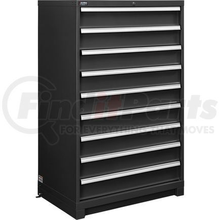 298450BK by GLOBAL INDUSTRIAL - Global Industrial&#153; Modular Drawer Cabinet, 9 Drawers, w/Lock, 36"Wx24"Dx57"H, Black