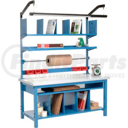 244179 by GLOBAL INDUSTRIAL - Global Industrial&#153; Complete Packing Workbench Plastic Square Edge - 60 x 30