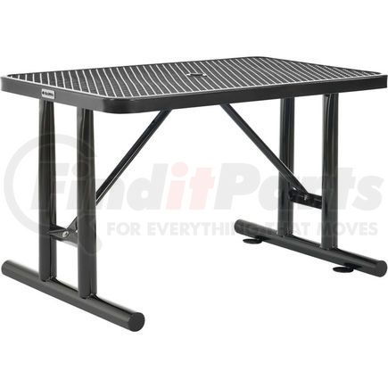 277550BK by GLOBAL INDUSTRIAL - Global Industrial&#153; 4' Rectangular Steel Outdoor Table, Expanded Metal, Black