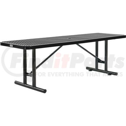 277570BK by GLOBAL INDUSTRIAL - Global Industrial&#153; 8' Rectangular Steel Outdoor Table, Expanded Metal, Black