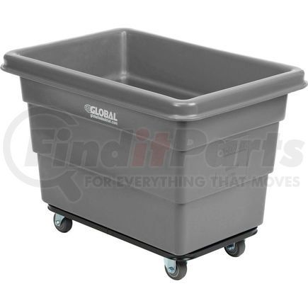 800310GY by GLOBAL INDUSTRIAL - Global Industrial&#8482; Plastic Bulk Box Truck, 6 Bushel, Steel Chassis Base, Gray