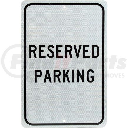 TM5J by NATIONAL MARKER COMPANY - Aluminum Sign - Reserved Parking - .08" Thick, TM5J