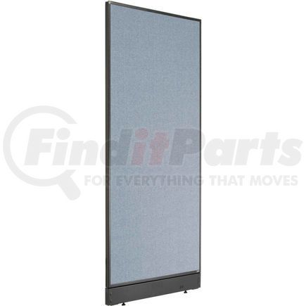 277661NBL by GLOBAL INDUSTRIAL - Interion&#174; Non-Electric Office Partition Panel with Raceway, 24-1/4"W x 64"H, Blue