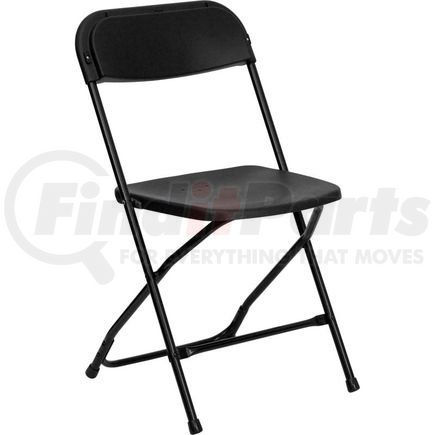 LE-L-3-BK-GG by GLOBAL INDUSTRIAL - Flash Furniture Plastic Folding Chair - Black