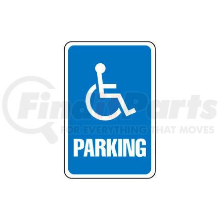 649151 by GLOBAL INDUSTRIAL - Global Industrial&#8482; Aluminum Sign - Parking Sign - Handicap Symbol, .063" Thick, 649151