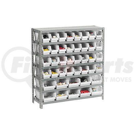 603437WH by GLOBAL INDUSTRIAL - Global Industrial&#153; Steel Shelving - Total 42 4"H Plastic Shelf Bins Ivory - 36x18x39-7 Shelves