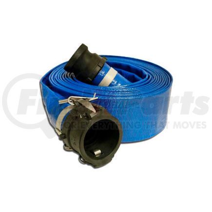 98138049 by APACHE - Apache 98138049 2" x 50' PVC Lay Flat Discharge Hose w/ C x E Poly Cam & Groove Fittings