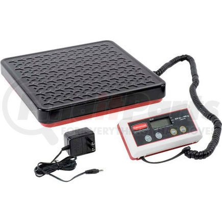 FG404088 by RUBBERMAID - Pelouze FG404088 Digital Receiving Scale with Remote Display, 400lb x 0.5lb, Black/Red/White