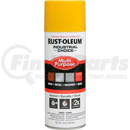 1644830 by RUST-OLEUM - Rust-Oleum Industrial 1600 System Gen Purpose Enamel Aerosol, Safety Yellow, 12 oz. - 1644830