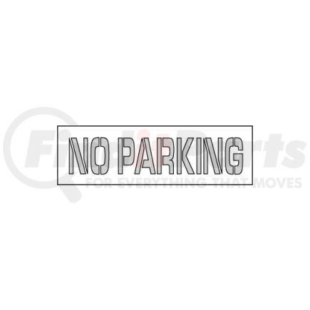 PMS46 by NATIONAL MARKER COMPANY - Parking Lot Stencil 67x8 - No Parking