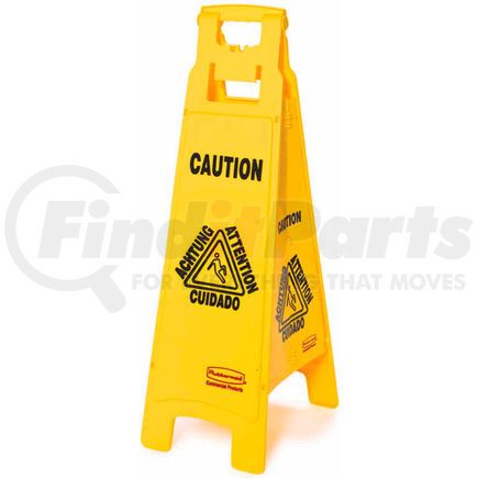FG611400YEL by RUBBERMAID - Rubbermaid Floor Sign 6114 - Caution - Multi-Lingual - 37"H