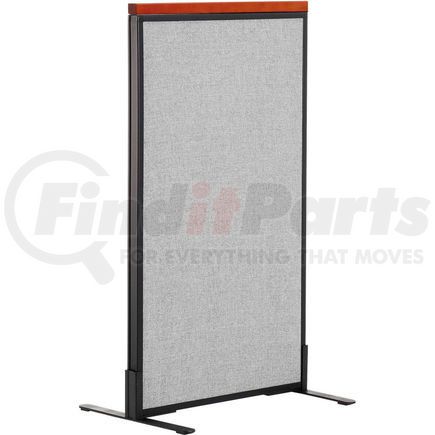 694652fGY by GLOBAL INDUSTRIAL - Interion&#174; Deluxe Freestanding Office Partition Panel, 24-1/4"W x 43-1/2"H, Gray