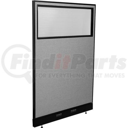 694712WEGY by GLOBAL INDUSTRIAL - Interion&#174; Electric Office Partition Panel with Partial Window, 48-1/4"W x 76"H, Gray