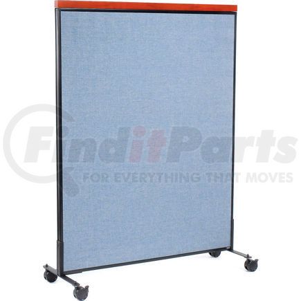 694971MBL by GLOBAL INDUSTRIAL - Interion&#174; Mobile Deluxe Office Partition Panel, 48-1/4"W x 64-1/2"H, Blue