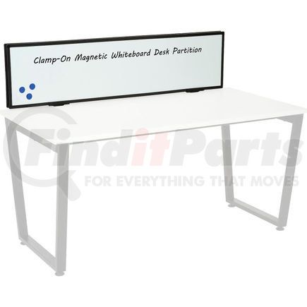 695447 by GLOBAL INDUSTRIAL - Interion&#174; Universal Clamp-On Desk Partition - Magnetic Whiteboard