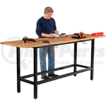 318954 by GLOBAL INDUSTRIAL - Global Industrial&#153; 96"W x 30"D Standing Height Workbench, Shop Top Square Edge - Black