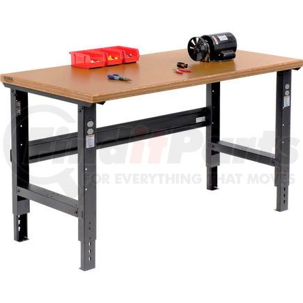 183984BK by GLOBAL INDUSTRIAL - Global Industrial&#153; 60x30 Adjustable Height Workbench C-Channel Leg - Shop Top Safety Edge Black