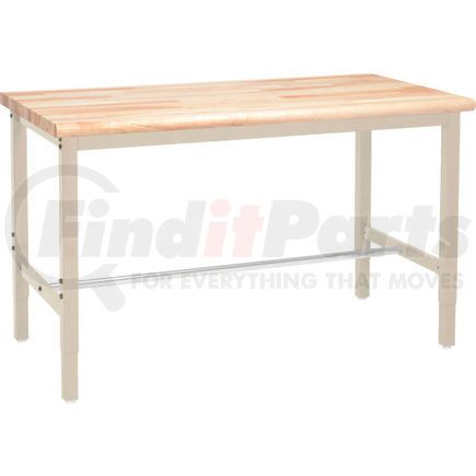 607004TN by GLOBAL INDUSTRIAL - Global Industrial&#153; 48"W x 30"D Production Workbench - Maple Butcher Block Safety Edge - Tan