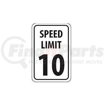 TM18H by NATIONAL MARKER COMPANY - Aluminum Sign -  Speed Limit 10 - .063" Thick, TM18H