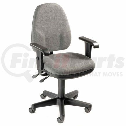 594140GY by GLOBAL INDUSTRIAL - Interion&#174; Task Chair With Mid Back & Adjustable Arms, Fabric, Gray