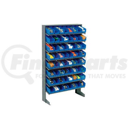 603426BL by GLOBAL INDUSTRIAL - Global Industrial&#153; 8 Shelf Floor Pick Rack - 64 Blue Plastic Shelf Bins 4 Inch Wide 33x12x61