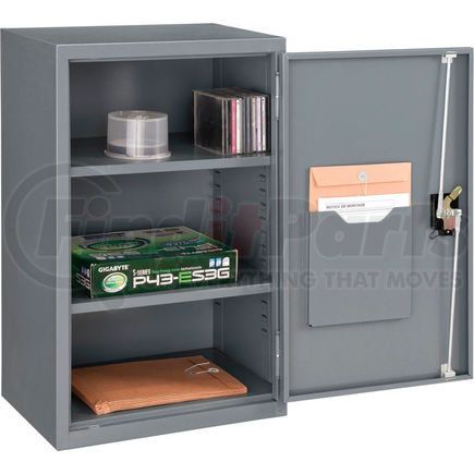 269877GY by GLOBAL INDUSTRIAL - Global Industrial&#8482; Wall Storage Cabinet Assembled 19-7/8"W x 14-1/4"D x 32-3/4"H Gray