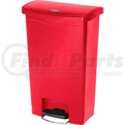 1883568 by RUBBERMAID - Rubbermaid&#174; Slim Jim&#174; 1883568 Plastic Step On Container, Front Step 18 Gallon - Red