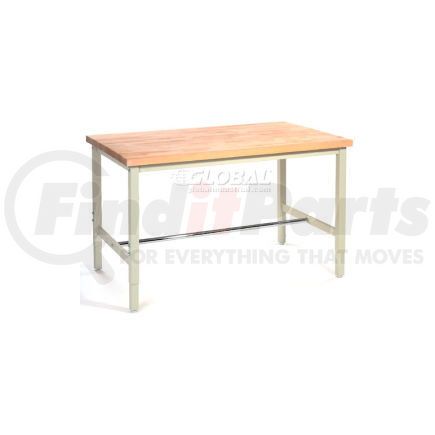 318899TN by GLOBAL INDUSTRIAL - Global Industrial&#153; 48 x 36 Adjustable Height Workbench Square Tube Leg - Birch Square Edge Tan