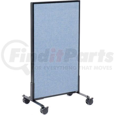 694952MBL by GLOBAL INDUSTRIAL - Interion&#174; Mobile Office Partition Panel, 24-1/4"W x 45"H, Blue