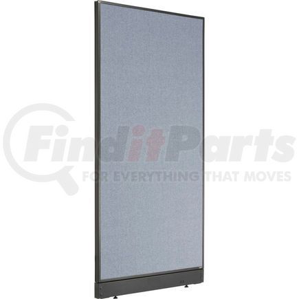 238636PBL by GLOBAL INDUSTRIAL - Interion&#174; Office Partition Panel with Pass-Thru Cable, 36-1/4"W x 76"H, Blue