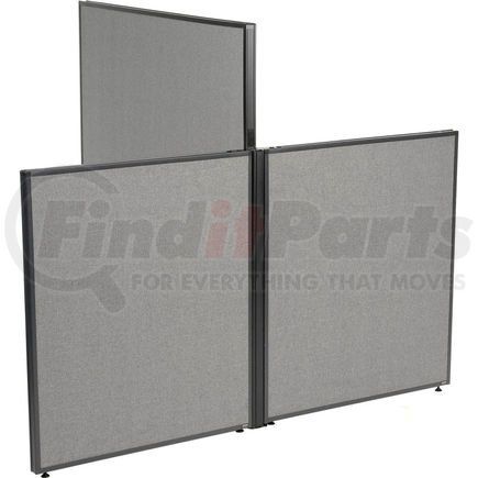 240254 by GLOBAL INDUSTRIAL - Interion&#174; Low-High 3 Way For Two 60" Low Panel