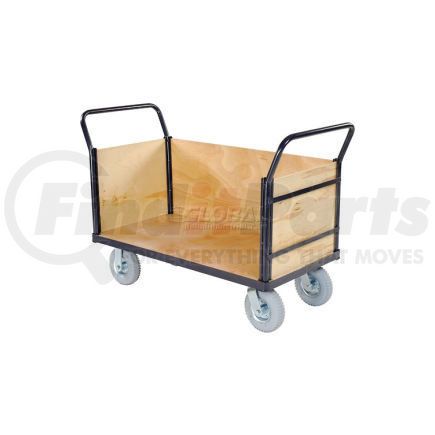 952677 by GLOBAL INDUSTRIAL - Global Industrial&#8482; Euro Truck With 3 Wood Sides & Deck 60 x 30 1200 Lb. Capacity