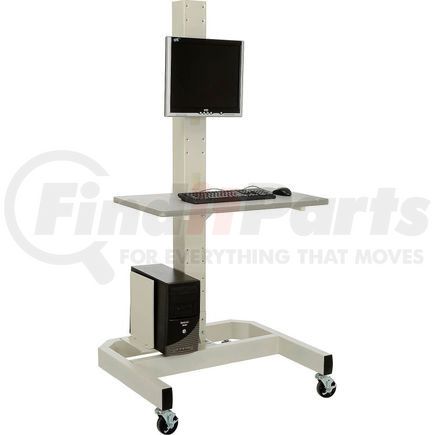 239138BG by GLOBAL INDUSTRIAL - Global Industrial&#8482; Orbit Mobile Computer Cart with VESA Mount, Beige