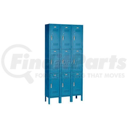 238234BL by GLOBAL INDUSTRIAL - Global Industrial&#153; Paramount&#174; Triple Tier 9 Door Locker, 12"Wx15"Dx24"H, Blue, Assembled