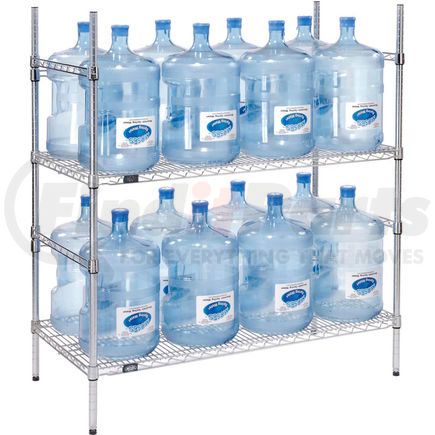 797087 by GLOBAL INDUSTRIAL - 5 Gallon Water Bottle Storage Rack, 16 Bottle Capacity