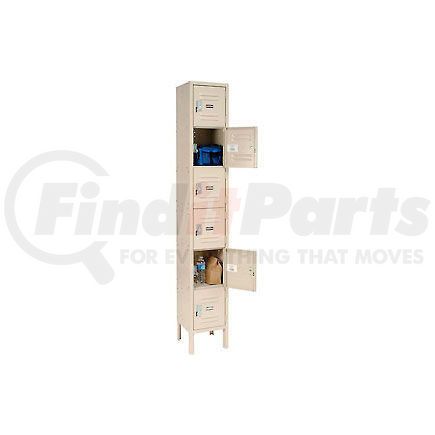 652154TN by GLOBAL INDUSTRIAL - Global Industrial&#153; Paramount&#174; Six Tier 6 Door Locker, 12"Wx12"Dx12"H, Tan, Assembled