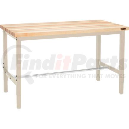 249187-TN by GLOBAL INDUSTRIAL - Global Industrial&#153; 60"W x 24"D Production Workbench - Maple Butcher Block Square Edge - Tan