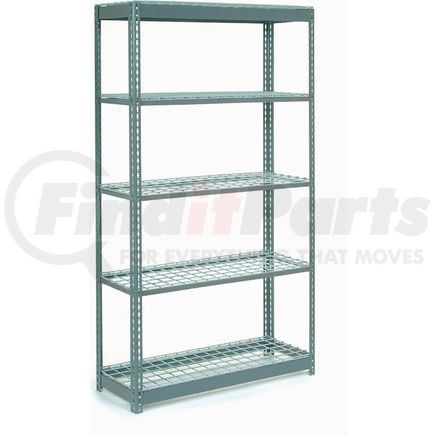 255453 by GLOBAL INDUSTRIAL - Global Industrial&#8482; Heavy Duty Shelving 48"W x 24"D x 60"H With 5 Shelves - Wire Deck - Gray