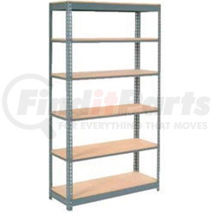 255573 by GLOBAL INDUSTRIAL - Global Industrial&#8482; Heavy Duty Shelving 48"W x 24"D x 96"H With 6 Shelves - Wood Deck - Gray