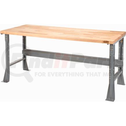 183428 by GLOBAL INDUSTRIAL - Global Industrial&#153; 60 x 30 x 34 Fixed Height Workbench Flared Leg - Maple Square Edge - Gray