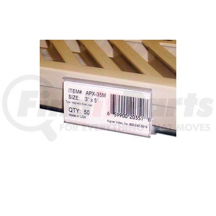 WRM1253 by AIGNER INDEX INC - Wire Shelving (W/ Mats) Label Holder, 3" x 1-5/16", Clear (25 pcs/pkg)