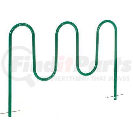 652778GGN by GLOBAL INDUSTRIAL - Global Industrial&#8482; 7-Bike Wave Bike Rack, Green, Below Ground Mount