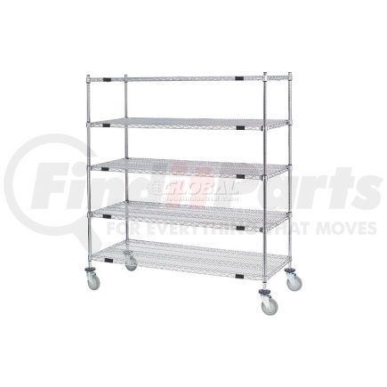 251284 by GLOBAL INDUSTRIAL - Nexel&#174; Open Sided Wire Exchange Truck 5 Wire Shelves 800 Lb. Cap.