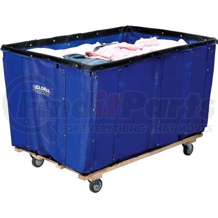 241983BL by GLOBAL INDUSTRIAL - Global Industrial&#153; Basket Bulk Truck, Vinyl, 12 Bushel Capacity, Blue