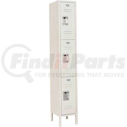 493423TN by GLOBAL INDUSTRIAL - Global Industrial&#153; Infinity&#174; Triple Tier 3 Door Locker, 12"Wx15"Dx24"H, Tan, Assembled