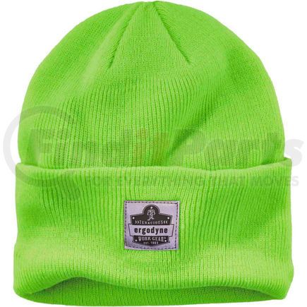 16806 by ERGODYNE - Ergodyne&#174; N-Ferno&#174; 6806 Rib Knit Beanie Hat, Cuffed, Lime